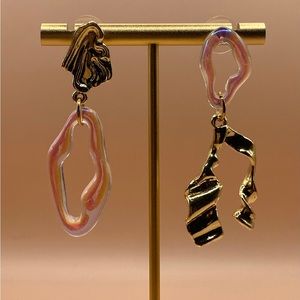 Iridescent Asymmetry Earrings